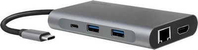 Docking station LogiLink UA0382, USB C, 4K, gri