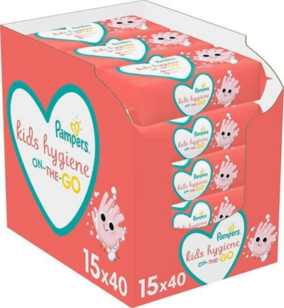 Peceta të lagura Pampers Kids Hygiene On-the-Go, 600 copë