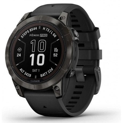 Orë Garmin Fenix 7 Pro Sapphire Solar, 47mm, GPS, gri karbon me rrip të zi