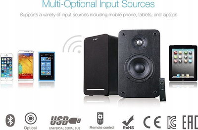 Bokse Fenda F&amp;D R40BT, 60W, Bluetooth, të bardha
