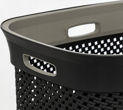 Shportë rrobash 5five Anthra Grey, 45L, plastike, e zezë