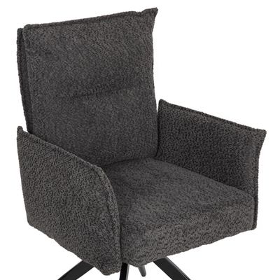Kolltuk ngrënieje Zorin 64x66x94,5Hcm (HM9846.03), gri/ zezë