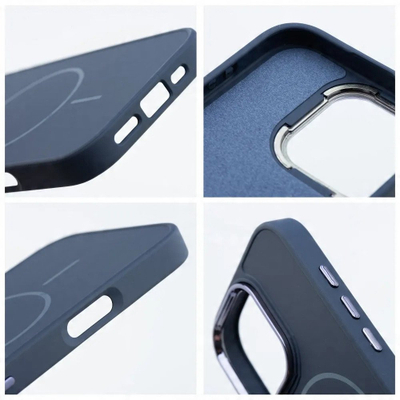 Mbrojtëse telefoni 4Kom Frame Mag për iPhone 16 Pro Max, përputhet me MagSafe, blu navy