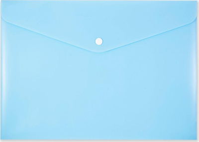 Zarf dokumentesh Penmate me kapëse snap A4, PP, blu pastel