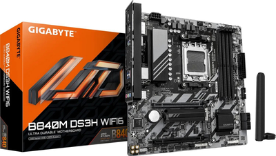 Pllakë amë Gigabyte B840M DS3H WiFi6, AM5, DDR5, mATX