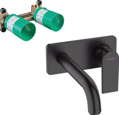 Batari murale për lavaman Hansgrohe Vernis Shape, nënmur, e zezë matt