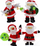 Ornamente zbukurimi Craft with Fun Santa Claus, filt me ngjitje vetë, set 4 copë, me shumë ngjyra