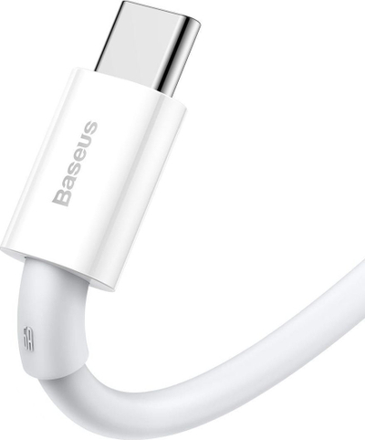 Kabllo USB Baseus CATYS-02, USB-A në USB-C, 1 m, 66W, e bardhë