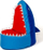 Puf karrige Go Gift Shark XXL, 100 x 60 cm, material Oxford, blu navy
