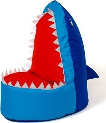 Puf karrige Go Gift Shark XXL, 100 x 60 cm, material Oxford, blu navy