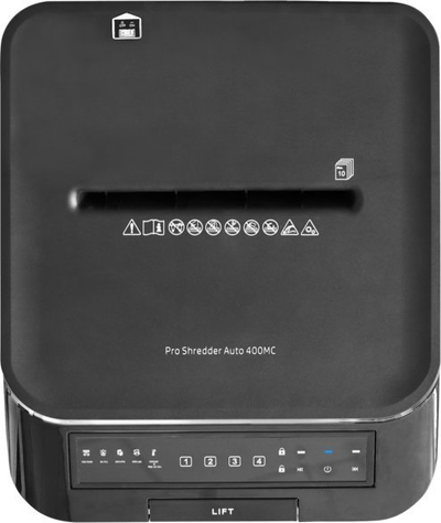 Makinë grirëse letrash HP Pro Shredder Auto 400MC, prerje mikro 2 x 12 mm, nivel sigurie P-5, e zezë