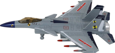 Avion lodër LEAN Toys Fighter Jet, me avull, me zëra e drita, shumëngjyrësh