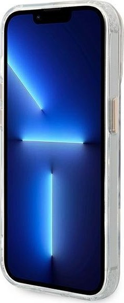 Kapak telefoni Guess GUHMP14LHTRMD për iPhone 14 Pro 6.1", Metal Outline, MagSafe, plastik i tejdukshëm me ngjyrë ari