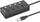Hub USB Manhattan, 4 porta USB-A 5 Gbps, me çelës on/off për çdo port, gri