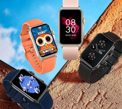 Smartwatch Rubicon SMARUB220, Bluetooth, matje shëndeti, blu e errët, set 2 copë