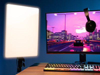Lampë panel LED Tracer Lumi PRO, me stativ, rregullim temperature drite, e zezë