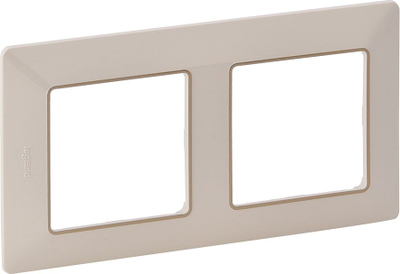 Kornizë dyshe Legrand Valena Life 754062, montim horizontal ose vertikal, krem ari