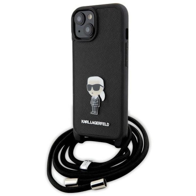 Mbulesë telefoni Karl Lagerfeld KLHCP15SSASKNPSK, për iPhone 15 6.1", hardcase, e zezë