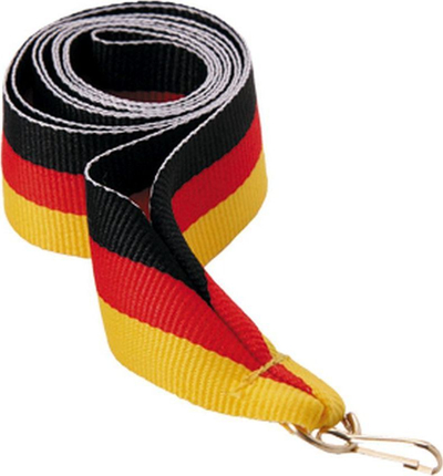 Rrip për medalje Victoria Sport, 22 mm, i zi / kuq / verdhë