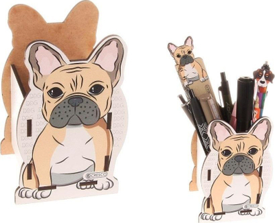 Organizues tavoline druri Cresco Bulldog, me qen shumëngjyrësh, për lapsa e stilolapsa