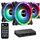 Ventilatorë PC Aerocool Duo 12 Pro, set 3x120mm, RGB, të zinj