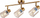 Spot tavan Italux Santia SPL-65342-3-BRO-AMB, 3 spote, metal me xham, ari i ngrohtë