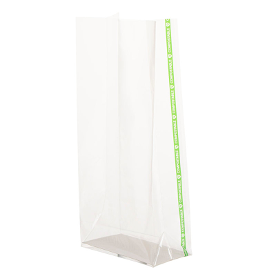 Qese plastike Resturantware Gusset, 5" x 3" x 12", set 100 copë, transparente
