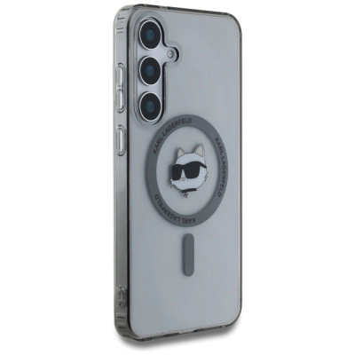 Këllëf telefoni Karl Lagerfeld Choupette Head për Samsung S25, magnetik, i tejdukshëm