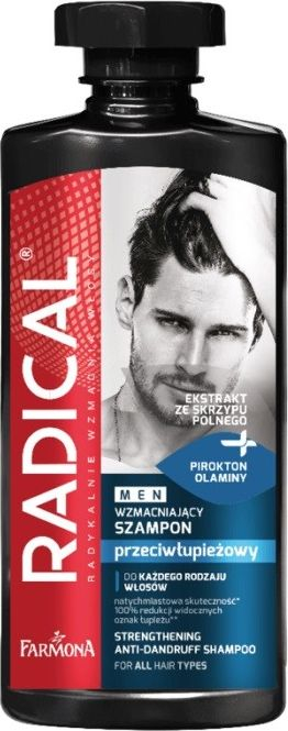 Шампон за зајакнување против првут за мажи Farmona Radical Men, 400 ml
