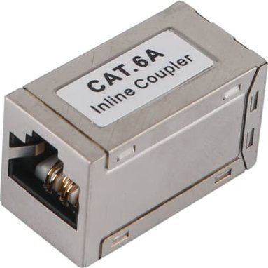 Adaptues rrjeti Equip Cat.6A Inline Coupler, RJ45, i blinduar