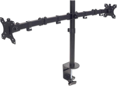 Mbajtëse tavoline Manhattan për 2 monitorë, 13"-32", çelik, e zezë