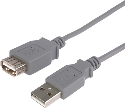 Kabllo zgjatuese USB Cable Lug 11, USB A mashkull në femër, 1 m, gri