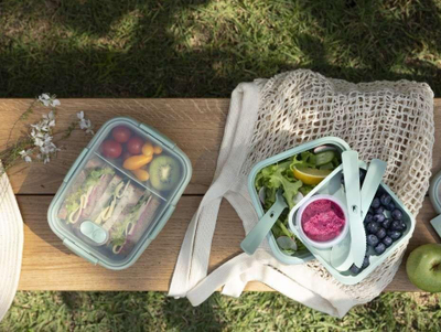 Enë kuzhine Curver Lunch Kit, drejtkëndore, me kapak, transparente