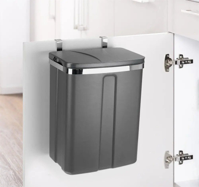 Koshi mbeturinave Wenko Door, 12L, për dollap kuzhine, gri