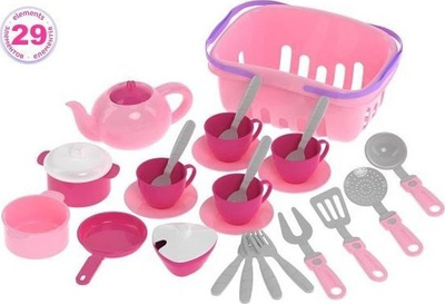 Set loje kuzhine Technok 7181, ena dhe takëme plastike, me shportë, shumëngjyrësh
