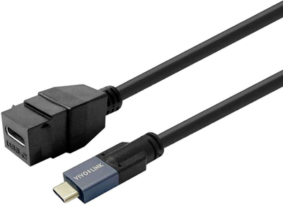 Modul Keystone VivoLink USB-C US-C, port femër, i zi