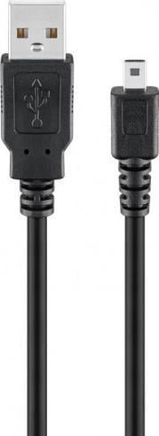 Kabllo Pro USB A në USB Mini B 8 pin, 1.8m, e zezë