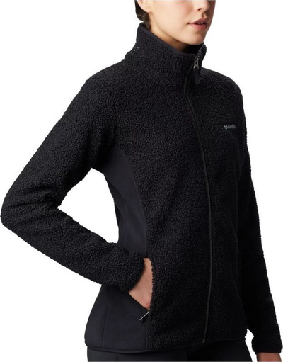 Bluzë polar Columbia Panorama Full Zip W, me zinxhir komplet, për goca, e zezë