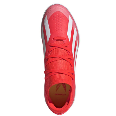 Këpucë futbolli Adidas X Crazyfast League IN Jr, për sallë, për kalama, të kuqe