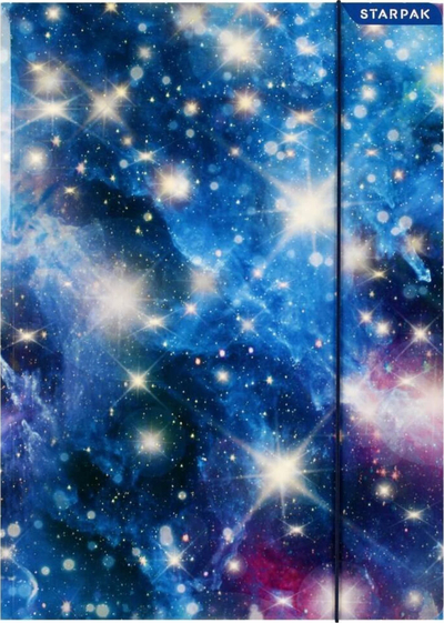 Dosje me gomë Starpak Galaxy A4, motiv kozmik, shumëngjyrëshe