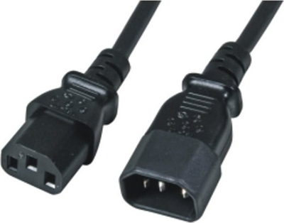 Kabllo zgjatues M-CAB rryme IEC C14 në IEC C13, 3 m, 10 A, i zi