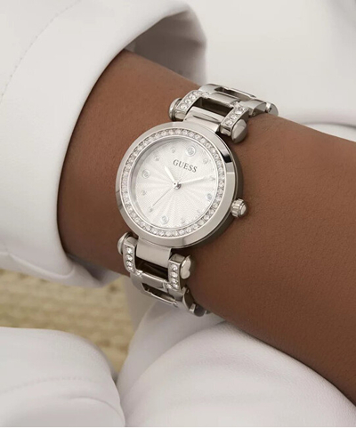 Orë dore për femra Guess Ginger GW0869L3, e argjendtë