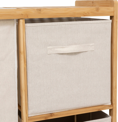 Kuti rrobash Kpeov Regl Bamboo, 66 x 33.3 x 78.5 cm, ngjyrë natyrale