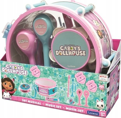 Set muzikor Lexibook Gabby's Dollhouse, 7 instrumente, lodër muzikore, rozë dhe kaltër