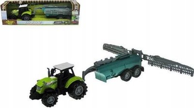 Lodër traktor me rimorkio Hipo 550-4P, 27cm, me drita dhe zë, jeshile