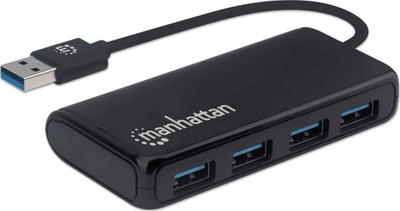 Hub USB Manhattan, 4 porta USB A, USB 3.0 5 Gbps, i zi
