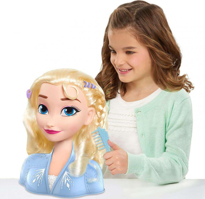 Kokë stilimi Disney Frozen 2 Elsa, me 16 aksesore, për kalama, bjonde