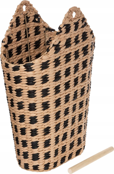 Mbajtëse letrash higjenike Homemaison Natural Black, 49.5 x 36.5 x 24.5 cm, natyrale e zezë