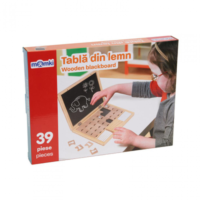 Tabla backgammon MOMKI prej druri, 39 gurë, palosëse