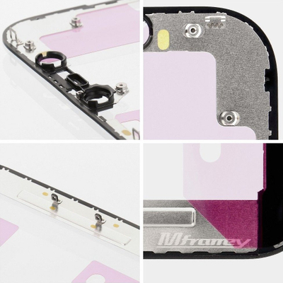 Kornizë LCD MUSTTBY për iPhone 15, pjesë për ndërrim, e zezë